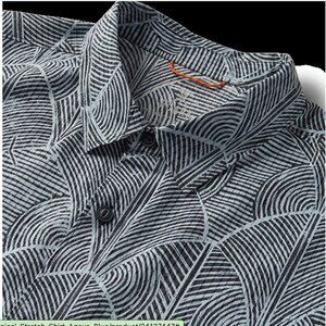 ROARK Bless Up Mechanical Stretch Short Sleeve Shirt - Agave Blue